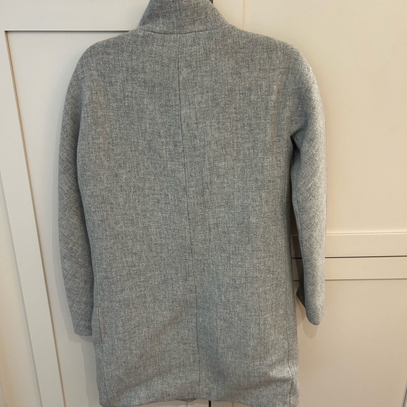 Women's NWOT Jcrew heather gray Italian stadium cloth wool coat, size 2, lined - Picture 6 of 6